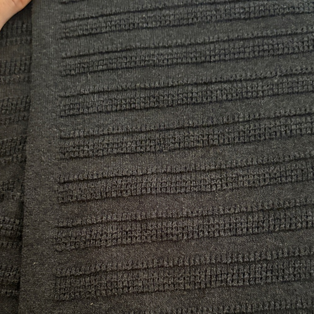 Women's Black Ribbed Open-Front Shrug - Picture 4 of 4